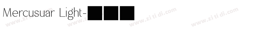 Mercusuar Light字体转换